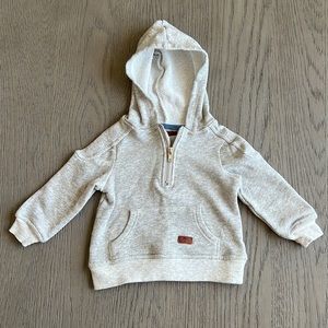 7 FOR ALL MANKIND GREY BOYS PULLOVER HOODIE SWEATER